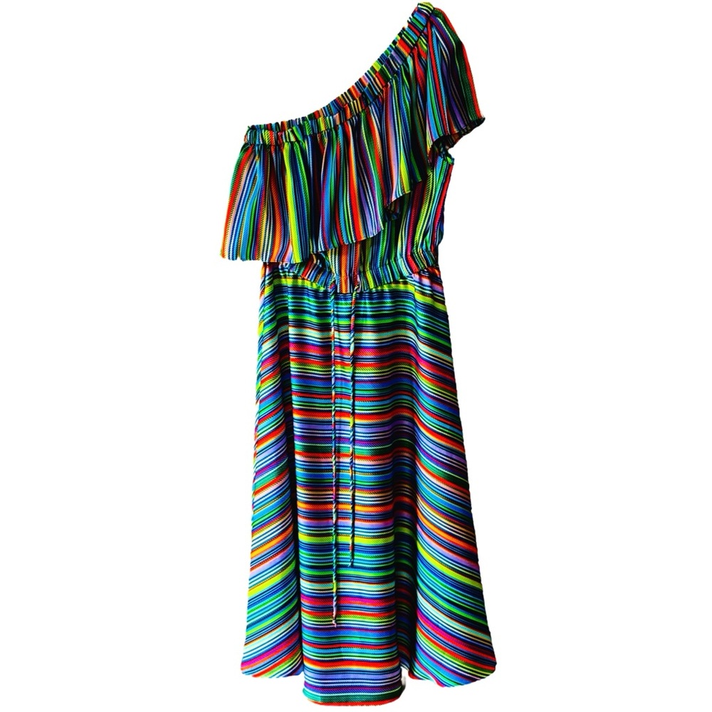 Milly Multicolored One Shoulder May Dress Size Small